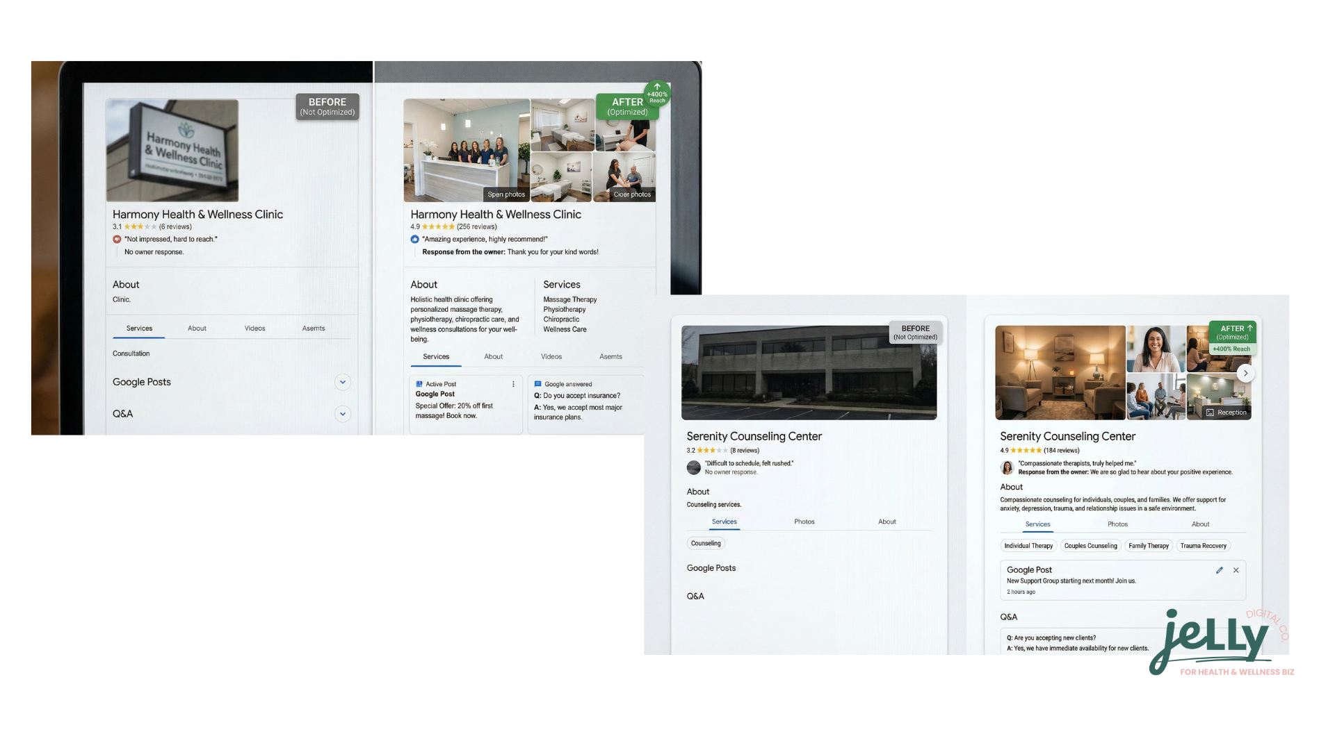 Before and After Google My Business Optimization